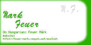 mark feuer business card